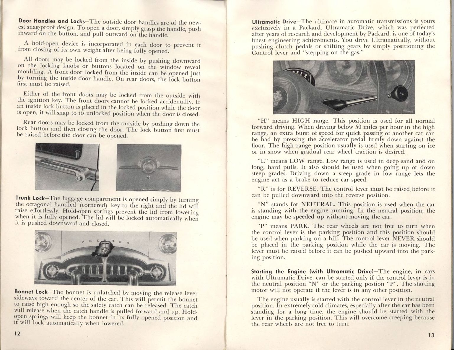 1951 Packard Owners Manual Page 5